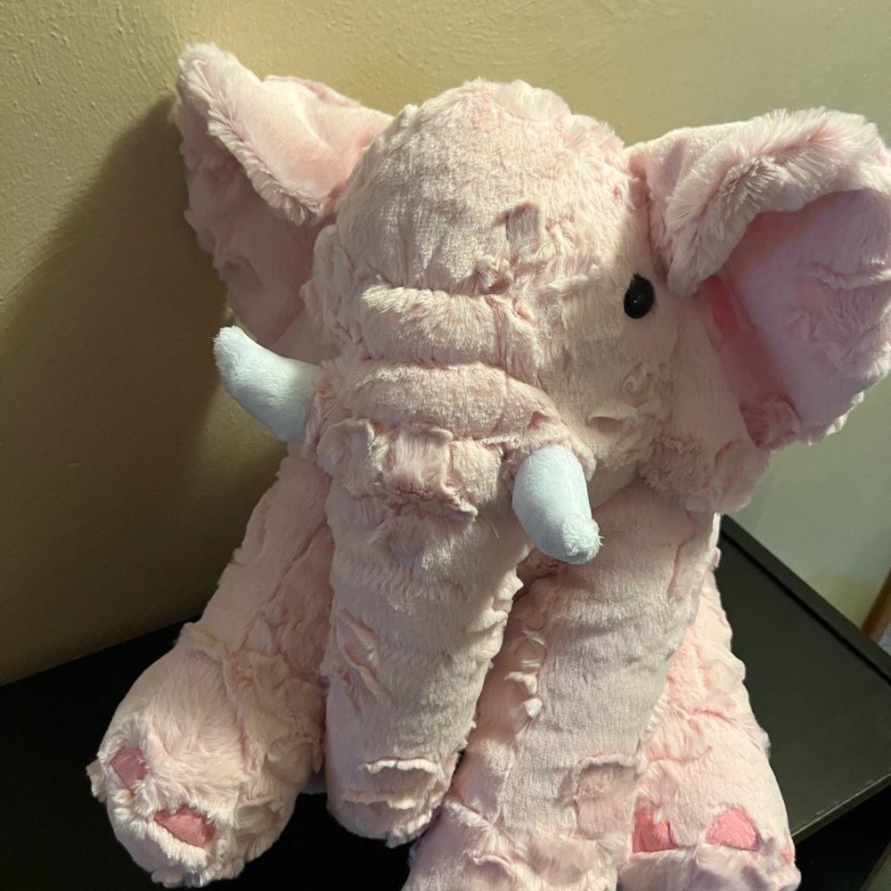 Minky Plush Stuffie Pink Elephant Stuffed Animal